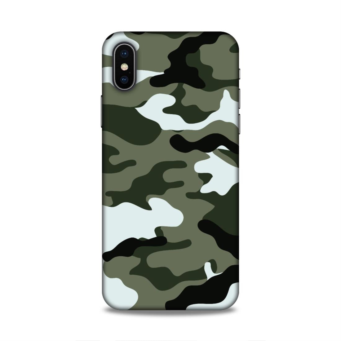 Army Suit Hard Back Case For Apple iPhone X/XS