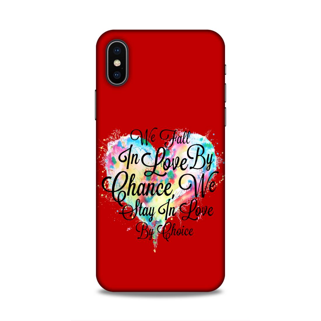 Fall in Love Stay in Love Hard Back Case For Apple iPhone X/XS