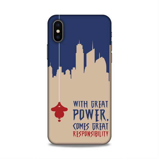 Great Power Comes Great Responsibility Hard Back Case For Apple iPhone X/XS