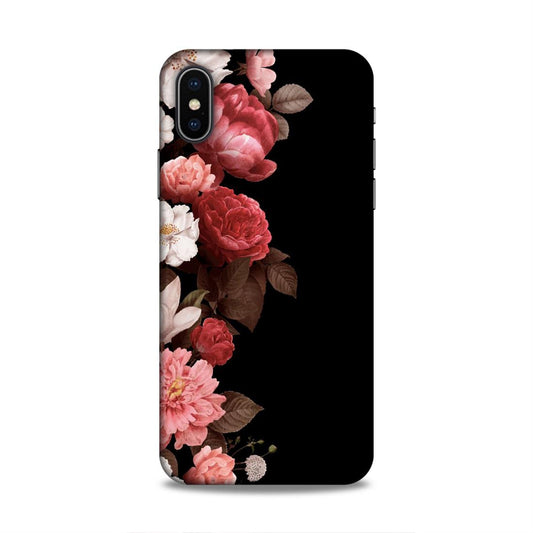 Floral in Black Hard Back Case For Apple iPhone X/XS