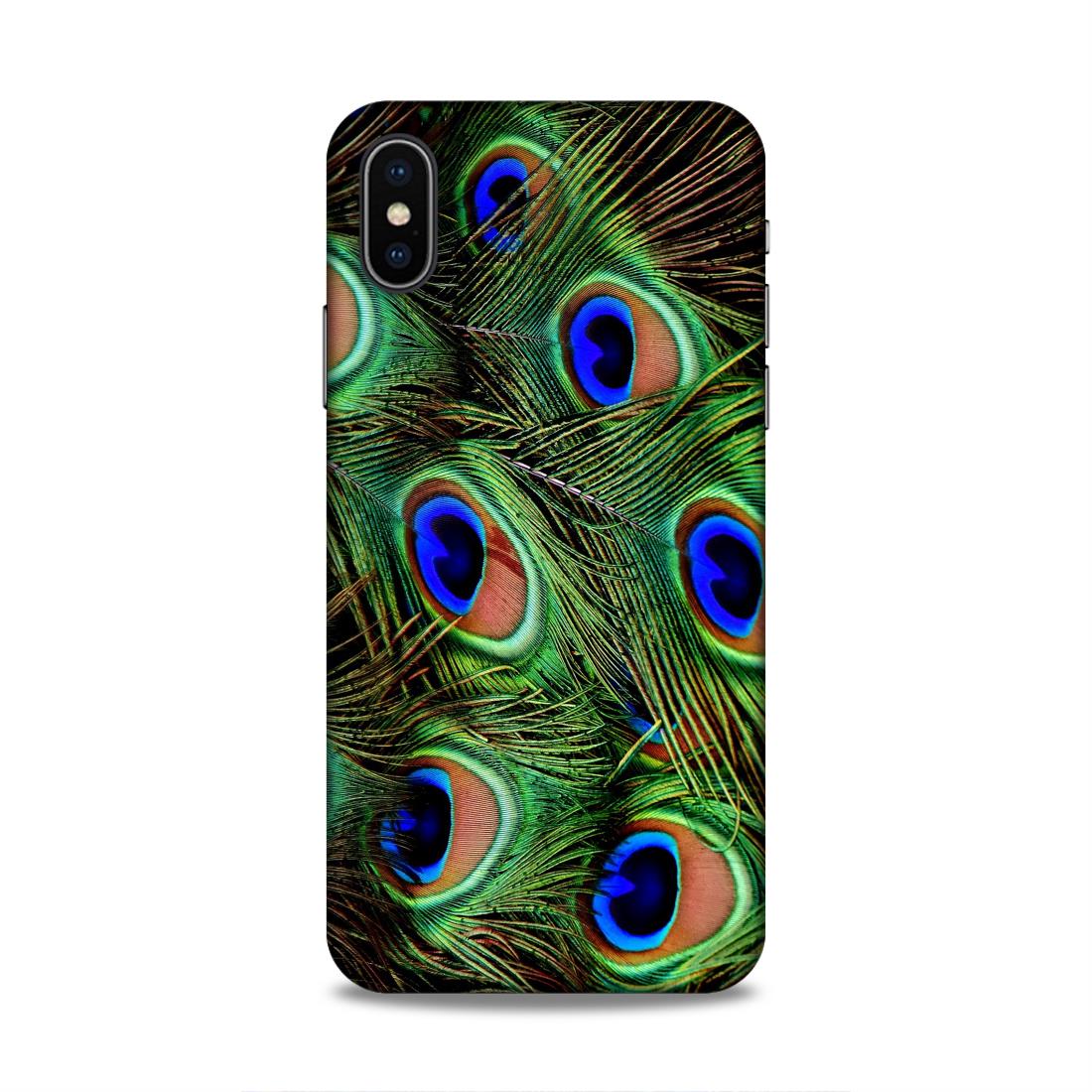 Peacock Feather Hard Back Case For Apple iPhone X/XS
