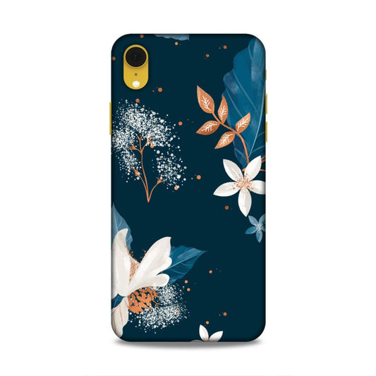 Blue Floral Hard Back Case For Apple iPhone XR