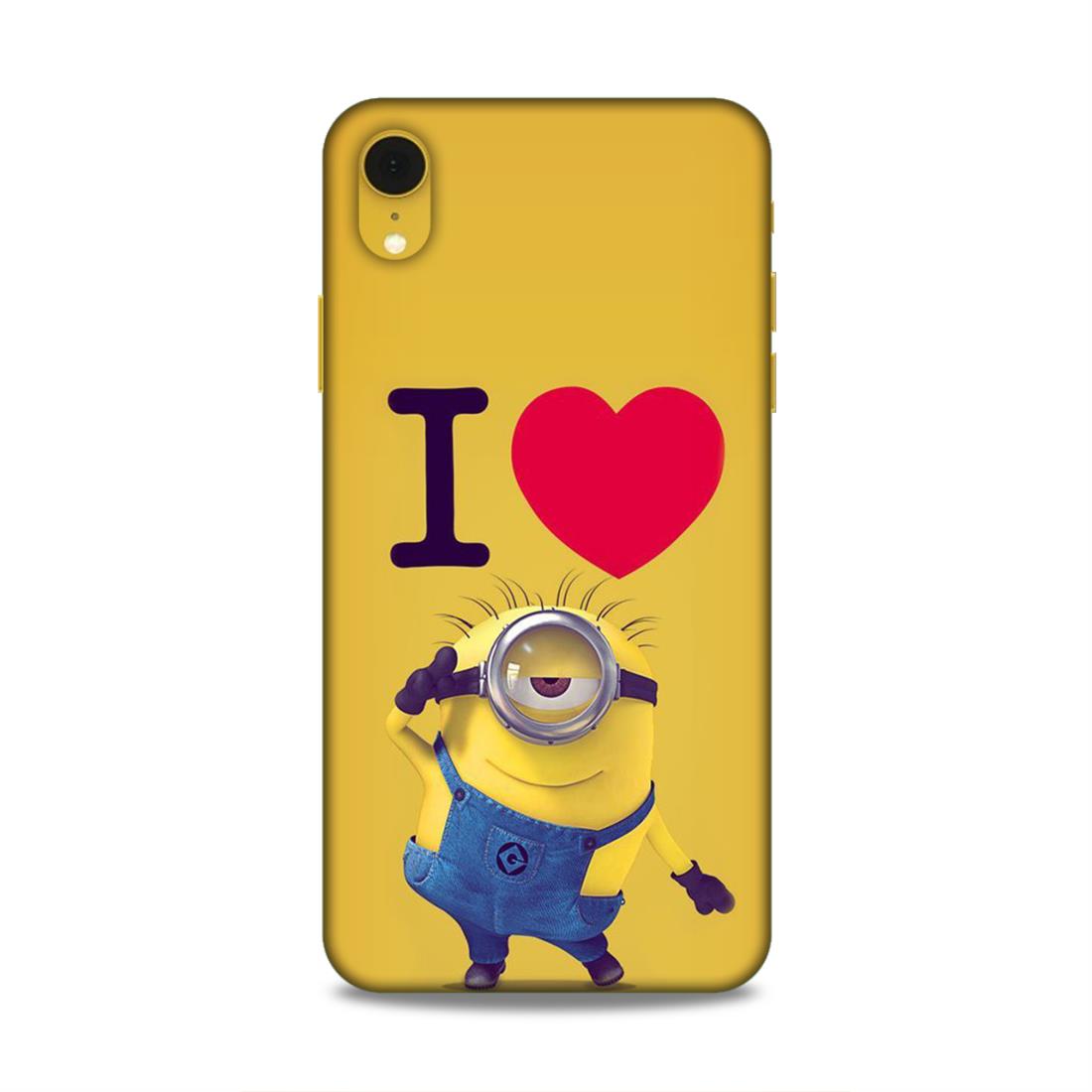 I love Minions Hard Back Case For Apple iPhone XR