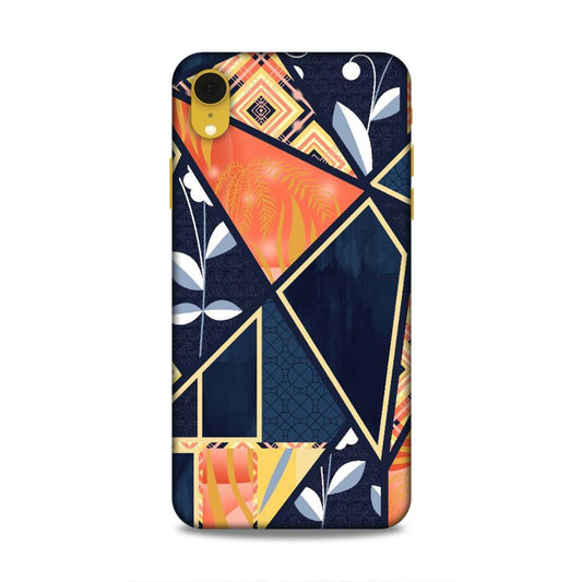 Floral Textile Pattern Hard Back Case For Apple iPhone XR