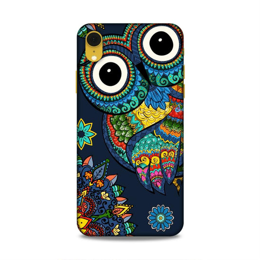Owl and Mandala Flower Hard Back Case For Apple iPhone XR