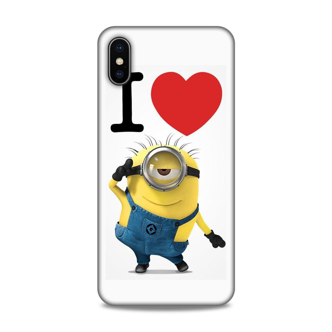 I love Minions Hard Back Case For Apple iPhone XS Max