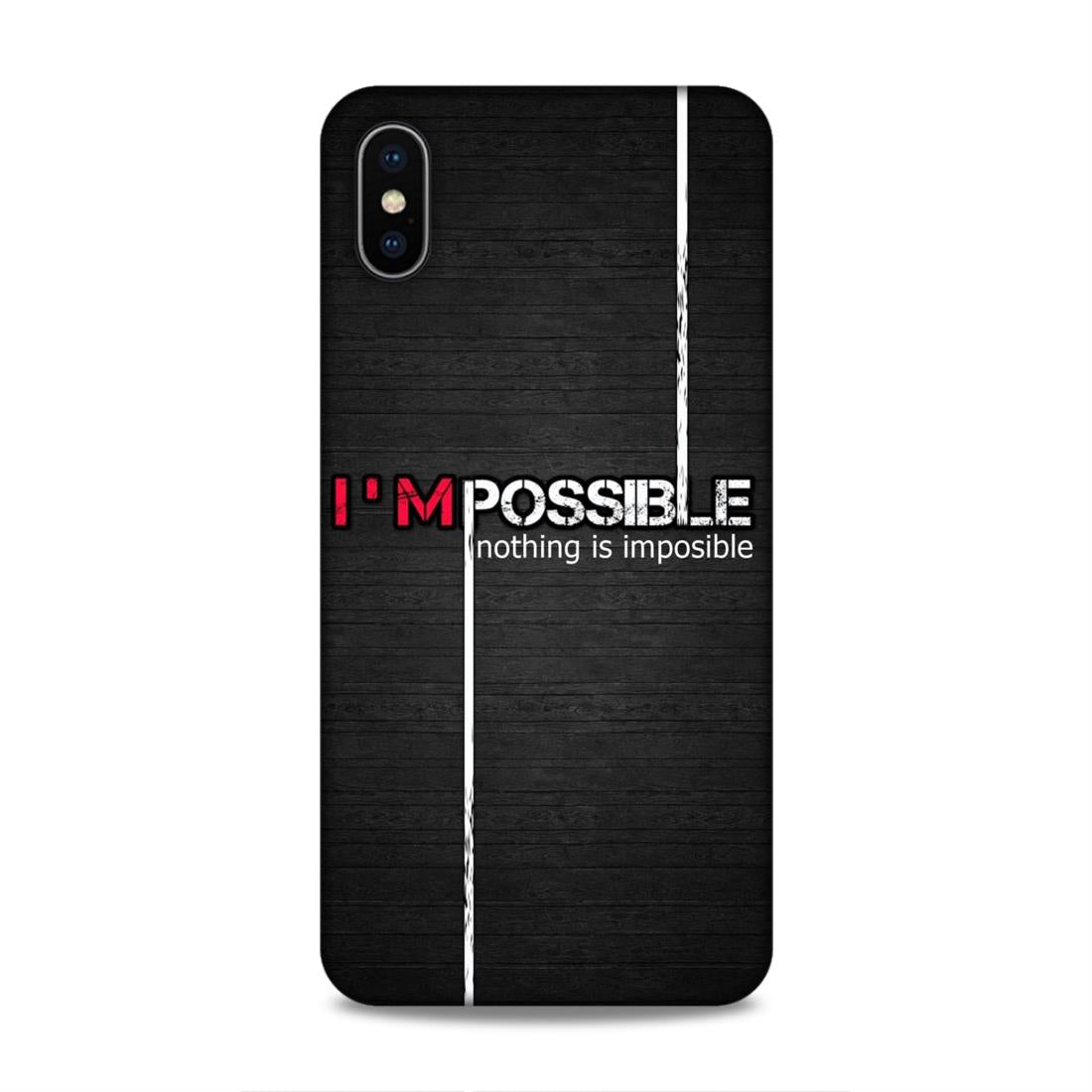 I'm Possible Hard Back Case For Apple iPhone XS Max