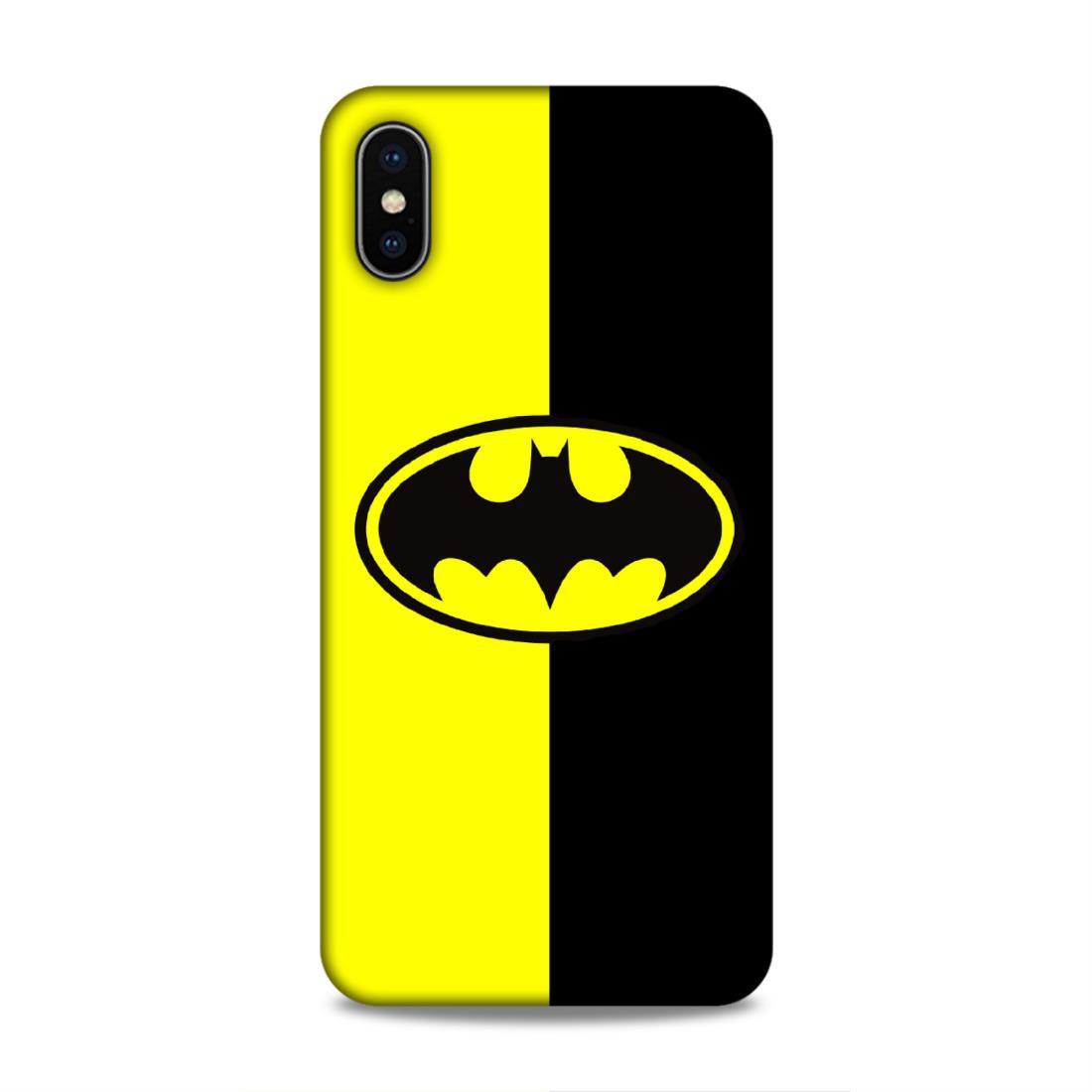 Batman Balck Yellow Hard Back Case For Apple iPhone XS Max