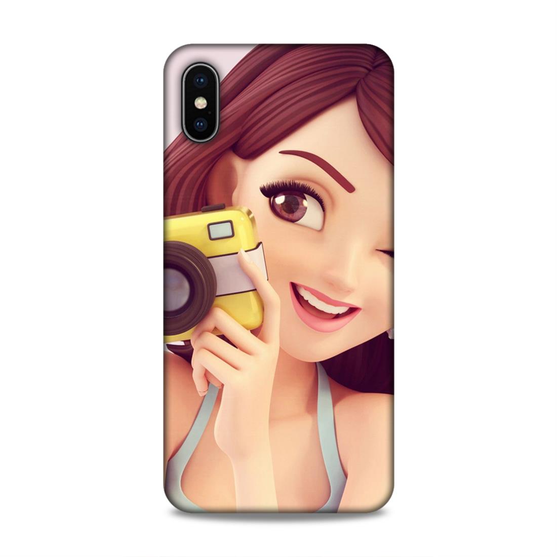 Selfi Click Girl Hard Back Case For Apple iPhone XS Max