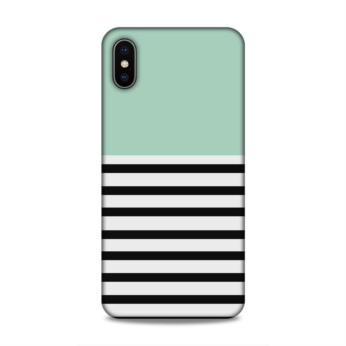 Black White and Sky Lines Hard Back Case For Apple iPhone XS Max