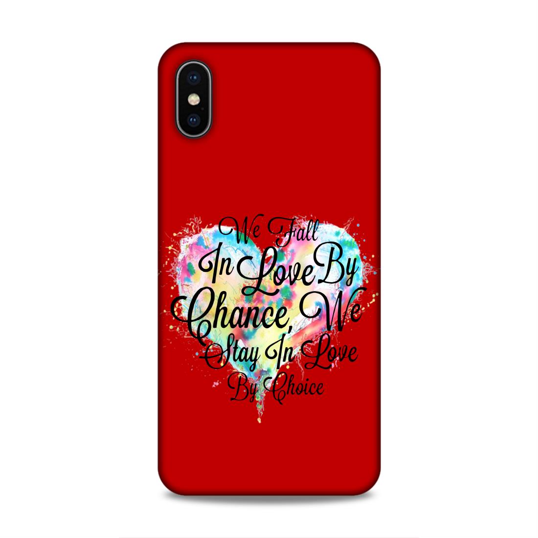 Fall in Love Stay in Love Hard Back Case For Apple iPhone XS Max