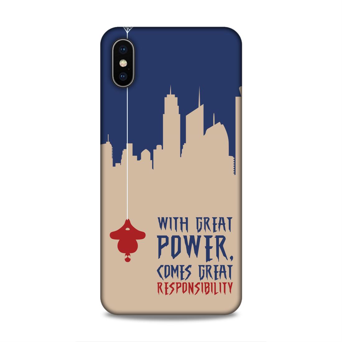 Great Power Comes Great Responsibility Hard Back Case For Apple iPhone XS Max