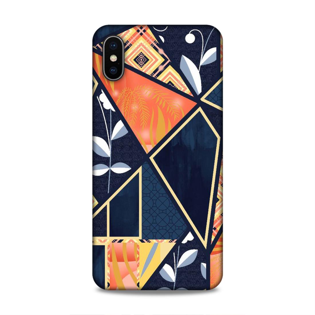 Floral Textile Pattern Hard Back Case For Apple iPhone XS Max