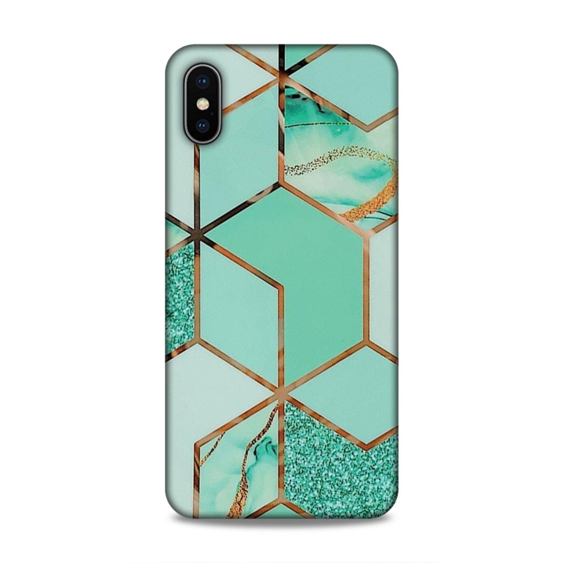 Hexagonal Marble Pattern Hard Back Case For Apple iPhone XS Max