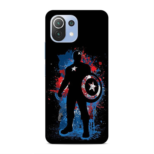 Black Captain America Hard Back Case For Xiaomi Mi 11 Lite