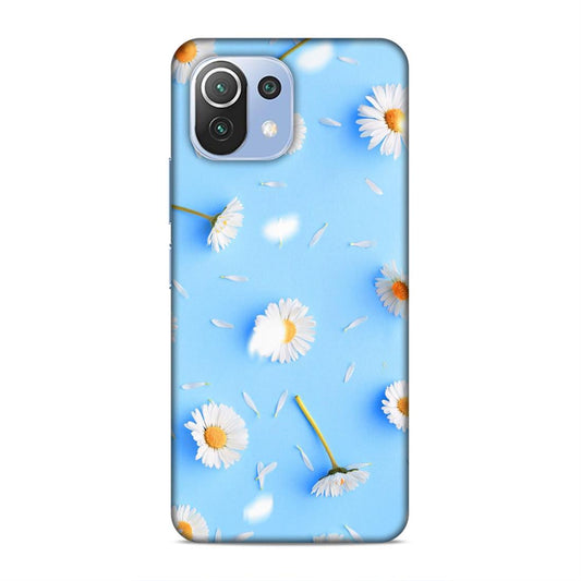 Floral In Sky Blue Hard Back Case For Xiaomi Mi 11 Lite