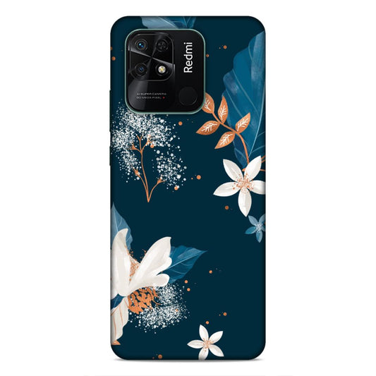 Blue Floral Hard Back Case For Xiaomi Redmi 10 / 10C / 10 Power