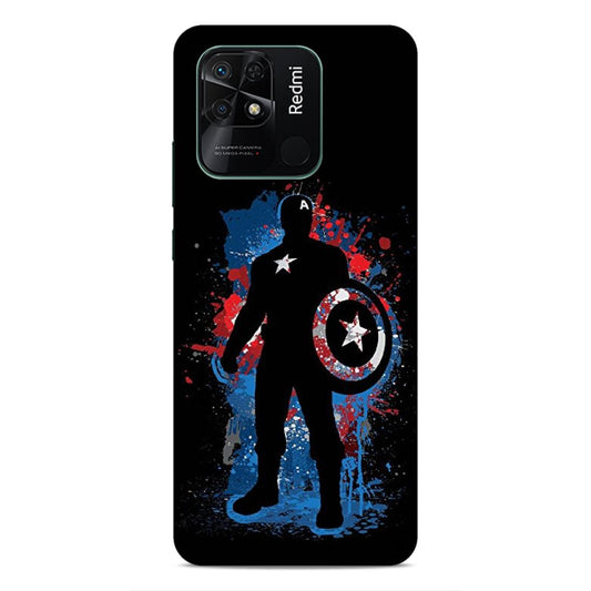 Black Captain America Hard Back Case For Xiaomi Redmi 10 / 10C / 10 Power