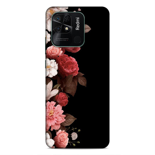 Floral in Black Hard Back Case For Xiaomi Redmi 10 / 10C / 10 Power