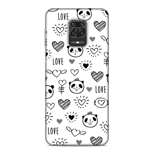 Heart Love and Panda Hard Back Case For Xiaomi Poco M2 Pro / Redmi Note 9 Pro / 9 Pro Max / 10 Lite