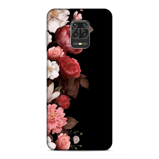 Floral in Black Hard Back Case For Xiaomi Poco M2 Pro / Redmi Note 9 Pro / 9 Pro Max / 10 Lite