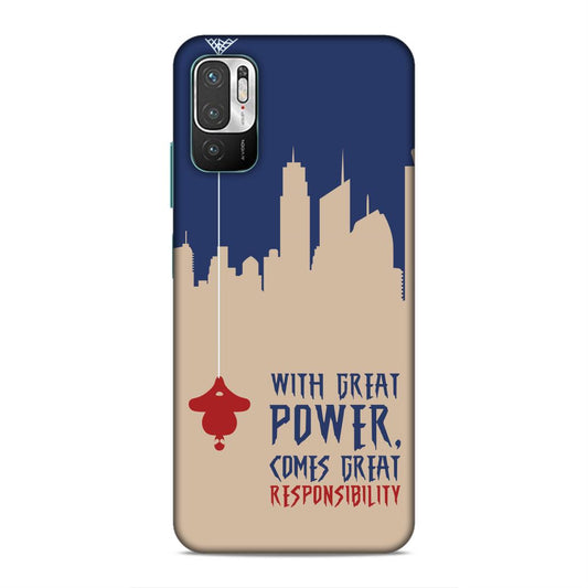 Great Power Comes Great Responsibility Hard Back Case For Xiaomi Poco M3 Pro 5G / Redmi Note 10 5G / 10T 5G