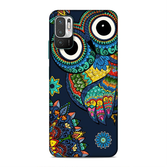 Owl and Mandala Flower Hard Back Case For Xiaomi Poco M3 Pro 5G / Redmi Note 10 5G / 10T 5G