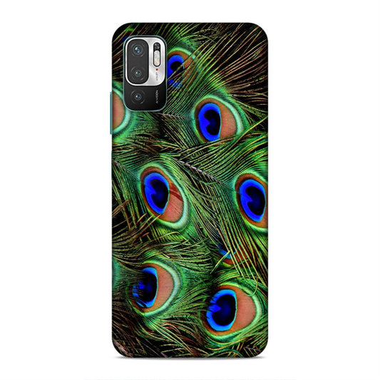 Peacock Feather Hard Back Case For Xiaomi Poco M3 Pro 5G / Redmi Note 10 5G / 10T 5G
