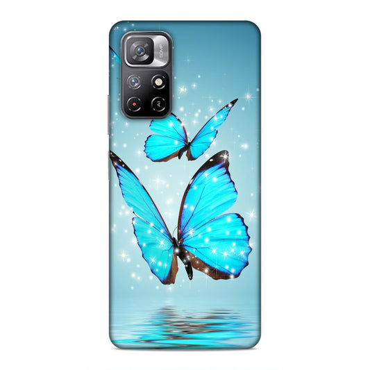 Blue Butterfly Hard Back Case For Xiaomi Poco M4 Pro 5G / Redmi Note 11T 5G