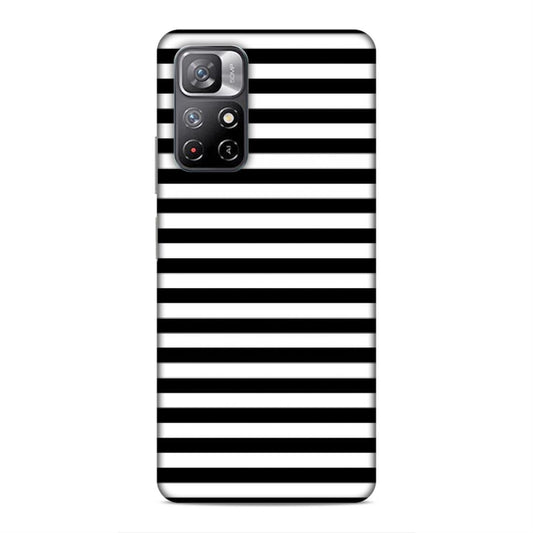 Black and White Line Hard Back Case For Xiaomi Poco M4 Pro 5G / Redmi Note 11T 5G