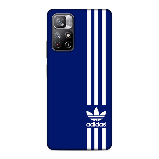 Adidas in Blue Hard Back Case For Xiaomi Poco M4 Pro 5G / Redmi Note 11T 5G