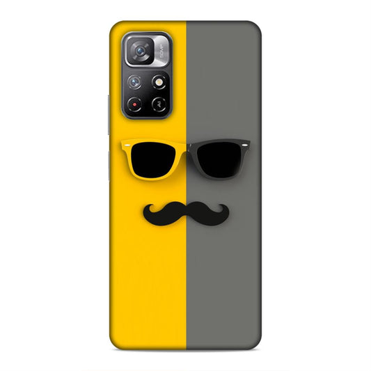 Spect and Mustache Hard Back Case For Xiaomi Poco M4 Pro 5G / Redmi Note 11T 5G