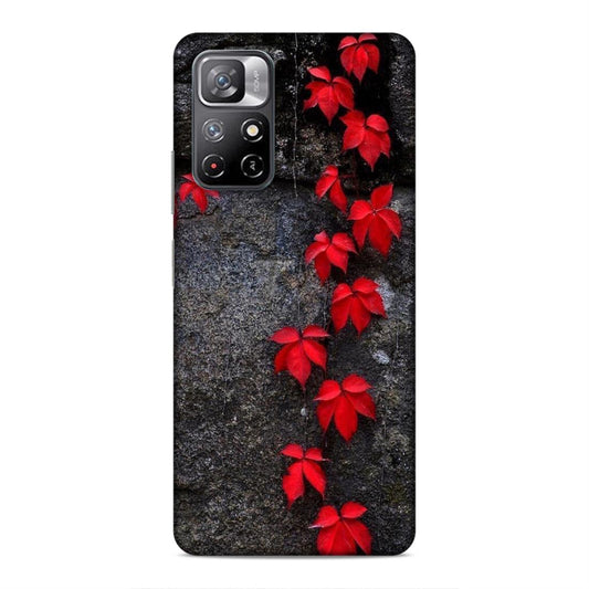 Red Leaf Series Hard Back Case For Xiaomi Poco M4 Pro 5G / Redmi Note 11T 5G