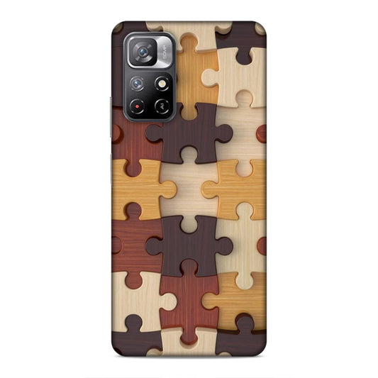 Multi Color Block Puzzle Hard Back Case For Xiaomi Poco M4 Pro 5G / Redmi Note 11T 5G
