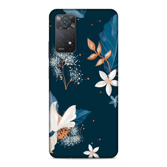 Blue Floral Hard Back Case For Xiaomi Redmi Note 11 Pro 4G / 5G / Note 11 Pro Plus 5G