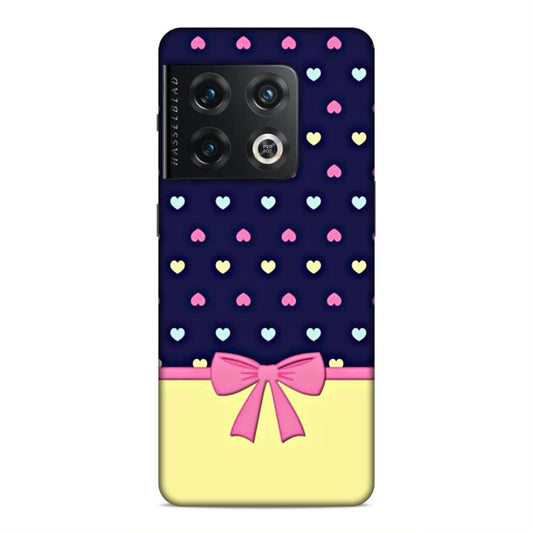 Heart Pattern with Bow Hard Back Case For OnePlus 10 Pro
