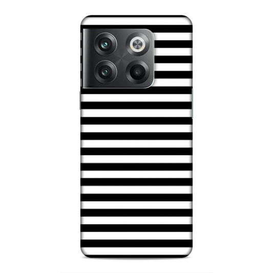 Black and White Line Hard Back Case For OnePlus 10T