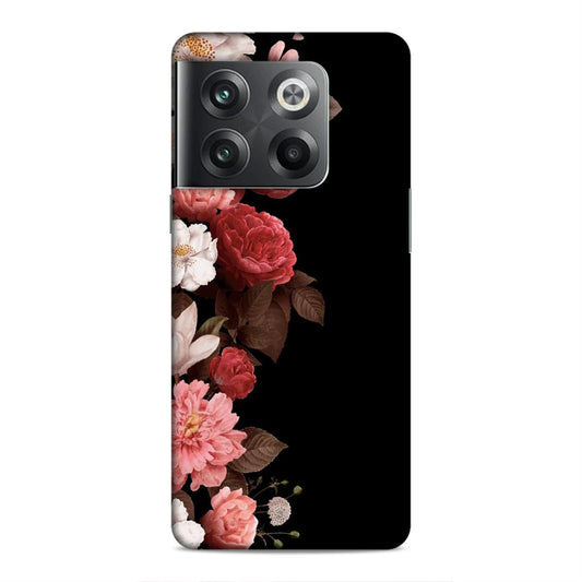 Floral in Black Hard Back Case For OnePlus 10T