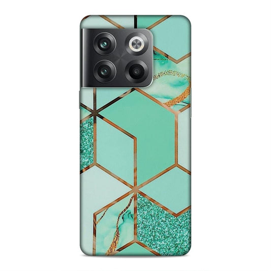 Hexagonal Marble Pattern Hard Back Case For OnePlus 10T