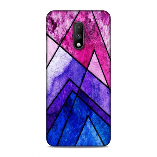 Blue Pink Pattern Hard Back Case For OnePlus 6T / 7