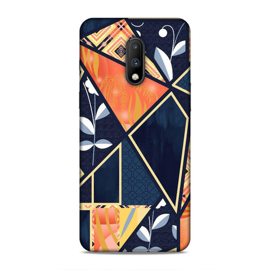 Floral Textile Pattern Hard Back Case For OnePlus 6T / 7