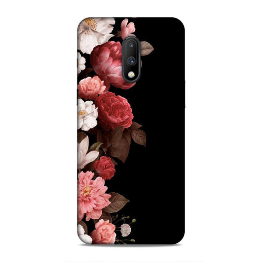 Floral in Black Hard Back Case For OnePlus 6T / 7
