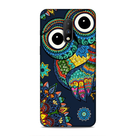 Owl and Mandala Flower Hard Back Case For OnePlus 6T / 7