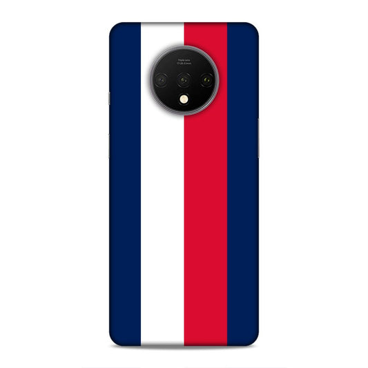Blue White Red Pattern Hard Back Case For OnePlus 7T