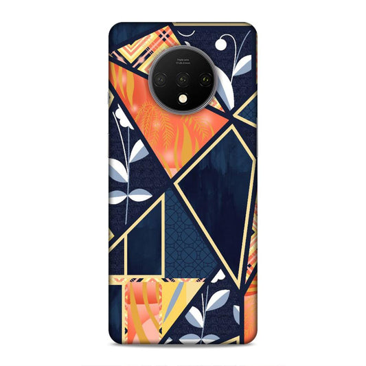Floral Textile Pattern Hard Back Case For OnePlus 7T