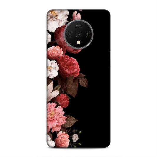 Floral in Black Hard Back Case For OnePlus 7T