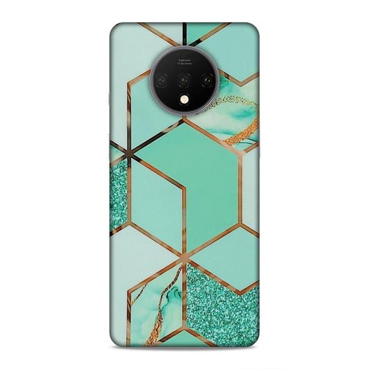 Hexagonal Marble Pattern Hard Back Case For OnePlus 7T