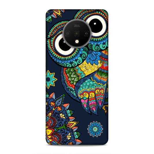 Owl and Mandala Flower Hard Back Case For OnePlus 7T