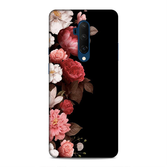 Floral in Black Hard Back Case For OnePlus 7T Pro