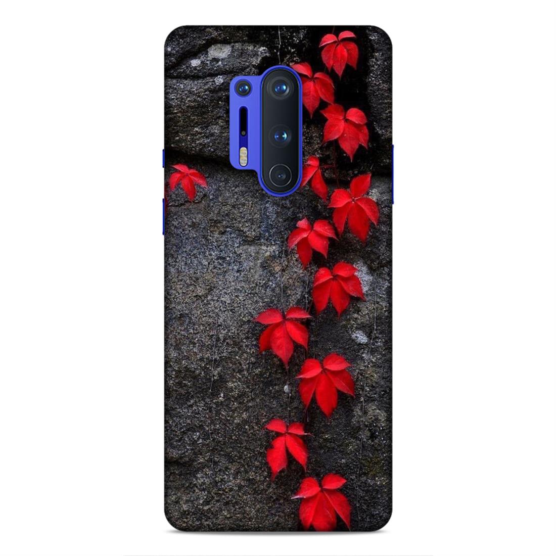 Red Leaf Series Hard Back Case For OnePlus 8 Pro